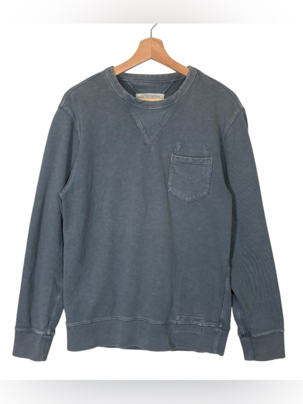 OUTERKNOWN Long Sleeve Crew Neck Sweatshirt Size Small
